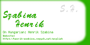 szabina henrik business card